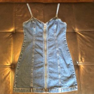 Topshop Moto Denim Minidress